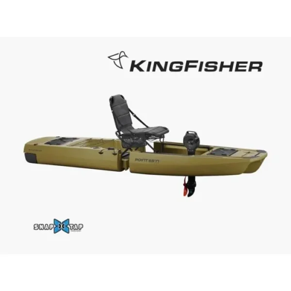 Kayak de pêche KINGFISHER – Solo – Vert – Adulte – Pêche