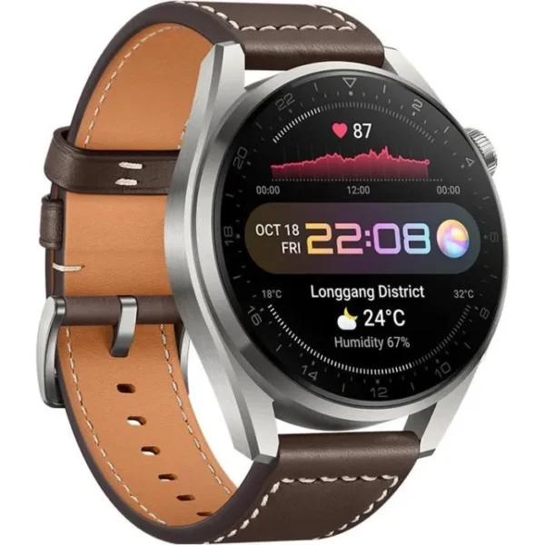 Montre connectée HUAWEI Watch 3 Pro – Edition Classic Marron