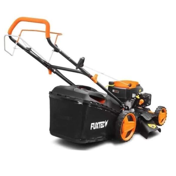 Tondeuse thermique autotractée 51cm 196cm3 – FUXTEC FX-RM5196 – Éjection bac 60L, latérale ou mulching