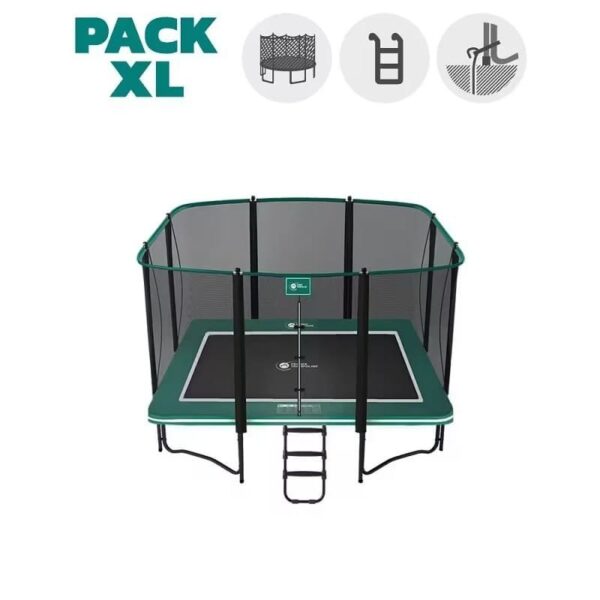 Trampoline Apollo Sport 300cm – Filet de protection – échelle + Kit d’ancrage