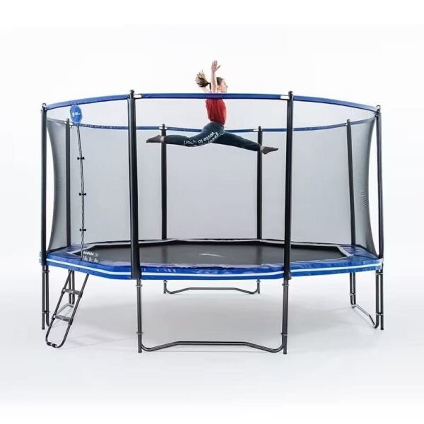 Trampoline Octopulse 460cm – Filet de Protection – Echelle + Kit d’ancrage
