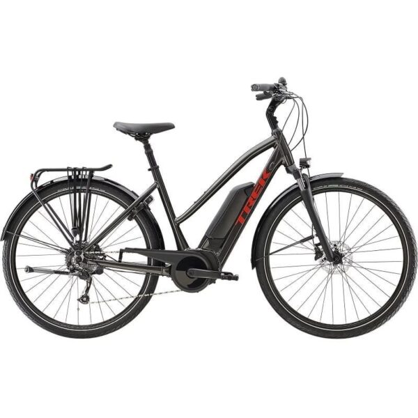 Vélo Électrique Trek Verve+ 2 Stagger Shimano Acera/Altus 9V 300 Wh Noir 2023